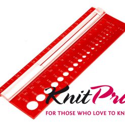 KNITPRO-Naaldlineaal rood