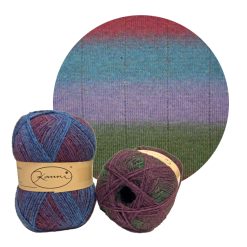 Kauni effectgaren 8/2 EF groen/lila/blauw/rood