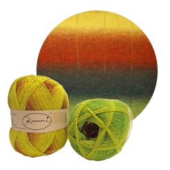 Kauni effectgaren 8/2 EV groen/oranje/geel
