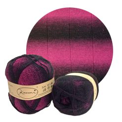 Kauni effectgaren 8/2 EYC antraciet/roze