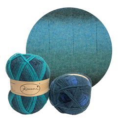 Kauni effectgaren 8/2 EZ turquoise/blauw