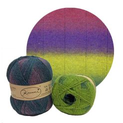 Kauni effectgaren 8/2 EA groen/paars