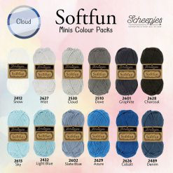 Alternative view of Scheepjes Softfun colourpack CLOUD 12 x 20 gram