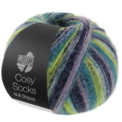 lana grossa cosy rock multi stripes 157