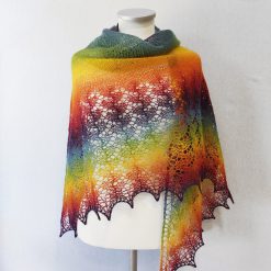 Alternative view of Kauni effectgaren 8/1 XEX rood/groen/oranje/paars