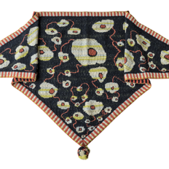 Christel Seyfarth - MASAI SHAWL winter  zwart/wit/geel/rood