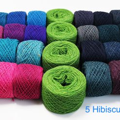 Shetlandwol Finlandia pakket 5 Hibiscus/donkerblauw